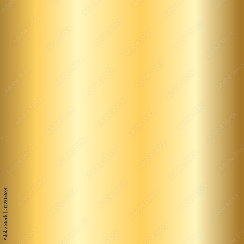 Obraz premium Złoty wzór tekstury. Lekki realistyczny, błyszczący, metaliczny pusty złoty szablon gradientu. Streszczenie metalowej dekoracji. Projekt tapety, tła, tkaniny itp. Ilustracja wektorowa.