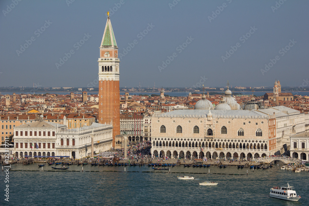 VIew To St. Mark's Square & Bell Tower In Venice Italy