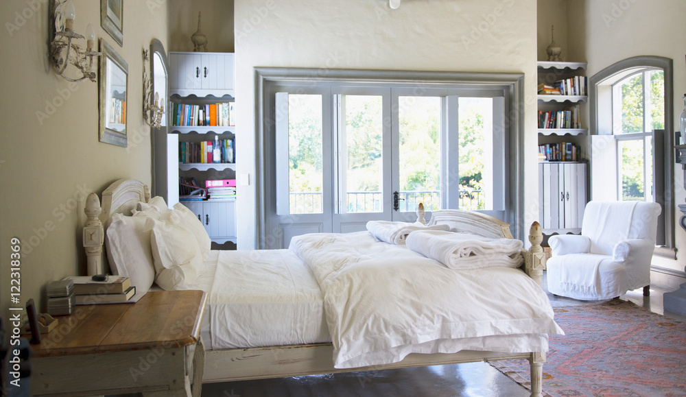 Fototapeta premium bedroom with modern stylish furniture