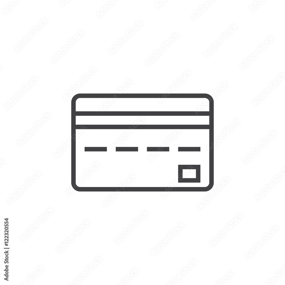 credit card line icon, outline vector logo, linear pictogram isolated on white, pixel perfect illustration credit card line icon, outline vector logo, linear pictogram isolated on white, pixel perfect illustration