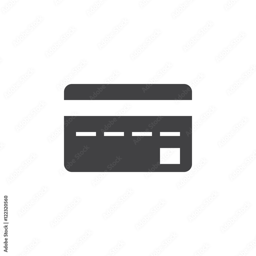 credit card icon vector, solid sign, pictogram isolated on white, logo illustration credit card icon vector, solid sign, pictogram isolated on white, logo illustration