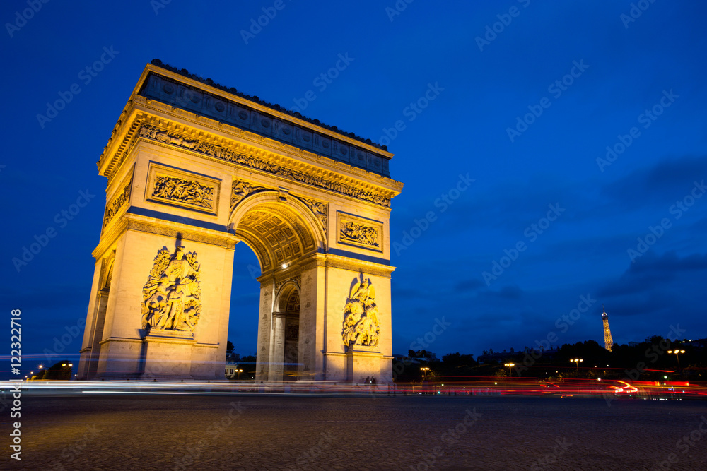 Arc de Triomphe at Night, Paris