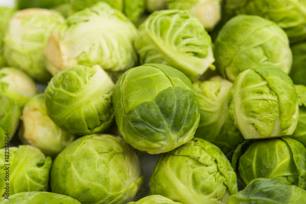 a pile of Brussels sprouts a pile of Brussels sprouts