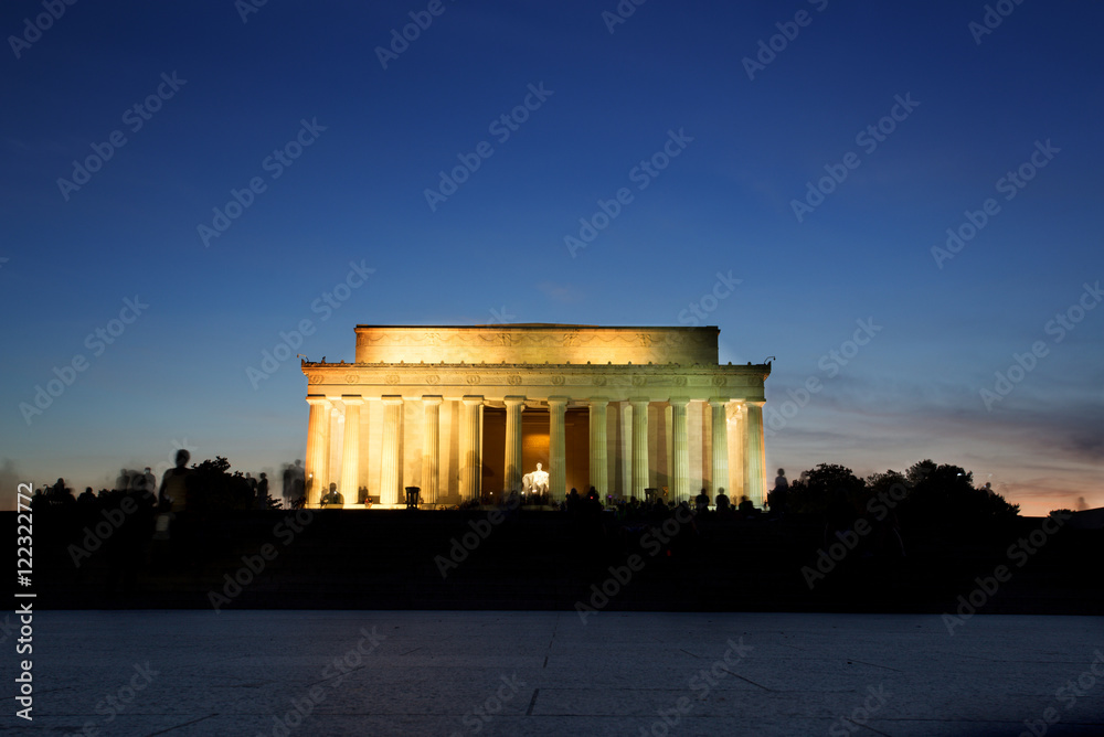 Obraz premium Lincoln Memorial Monument at Sunset, Washington DC