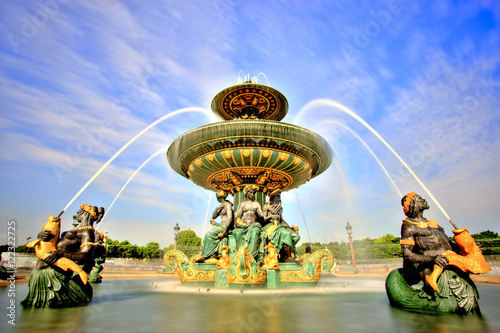 Fountain on Place de la Concorde, Paris, France