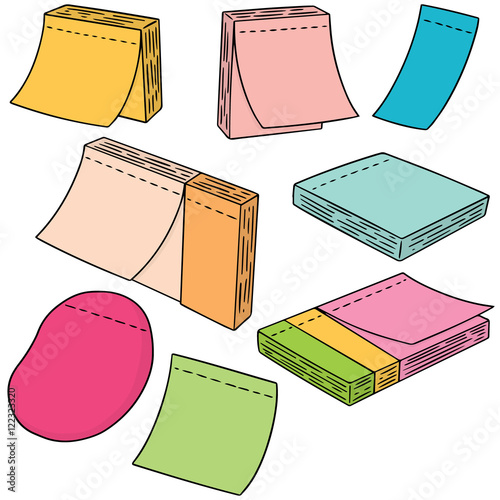 vector set of memo note