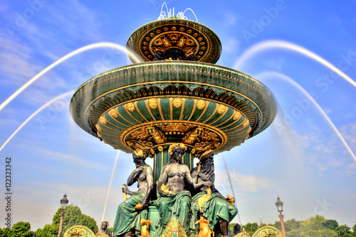 Fountain on Place de la Concorde, Paris, France