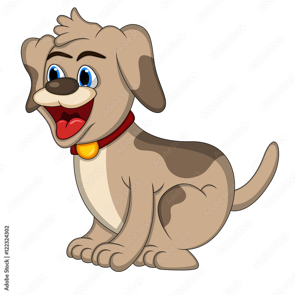 Fototapeta premium Dog - Cute Puppy Cartoon