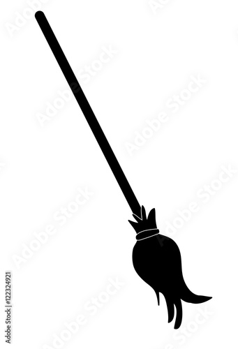 halloween creepy scary witches broomstick vector symbol icon des