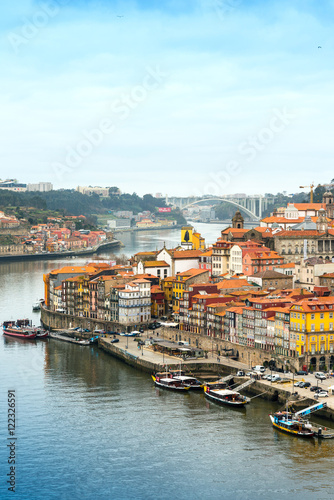 PORTO, PORTUGAL - February 23, 2016. Street view of old town Por