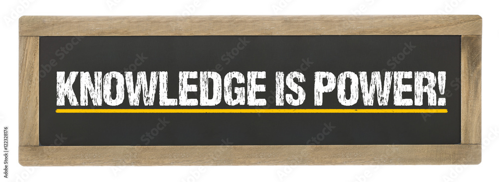 Knowledge is Power! on chalkboard