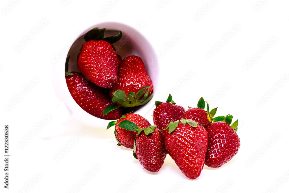 Fresh strawberry isolated on white background