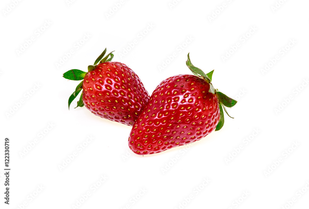 Fresh strawberry isolated on white background