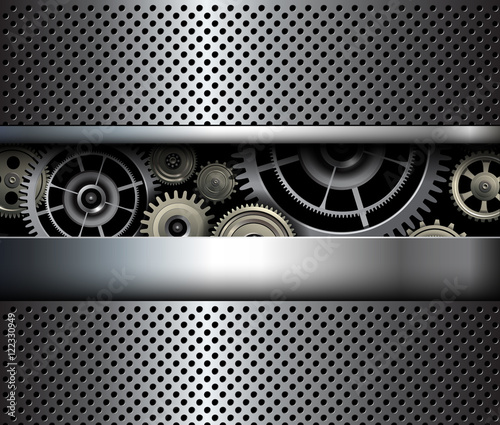 Background metallic gears