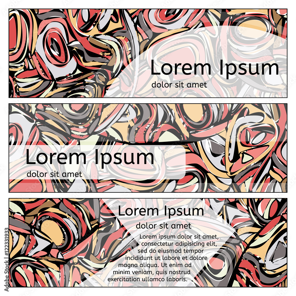 Fototapeta premium doodling banners 