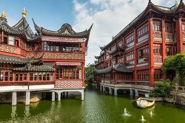 Papier peint photo Shanghai Pavillon du jardin Yu à Shanghai  © Val Traveller