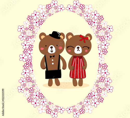 panda wedding cartoon