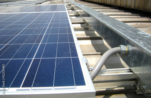 Flexible Conduit connected to Wireway Solar PV Rooftop photo