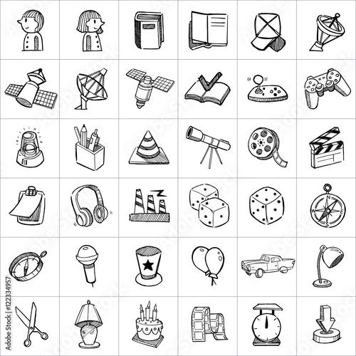 Hand drawn icons 007