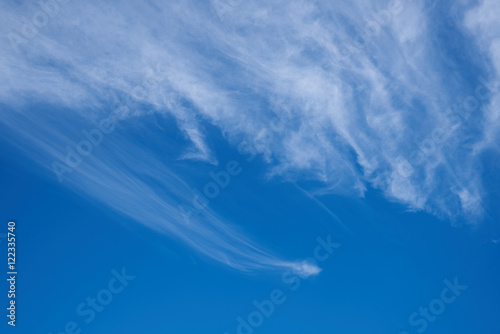 he beautiful blue sky cirrus clouds