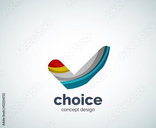 Free Download Vector choice concept, tick logo template - GFXLoad