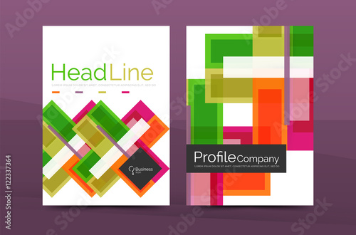 Straight lines geometric business report templates