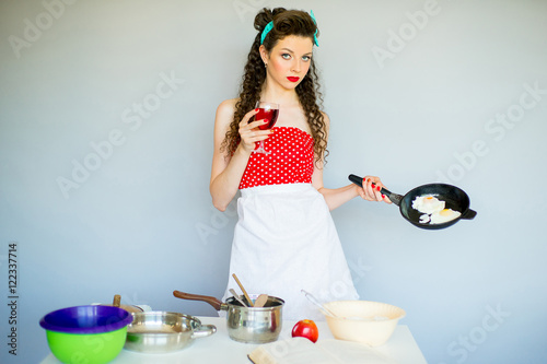 Housewife in the kitchen