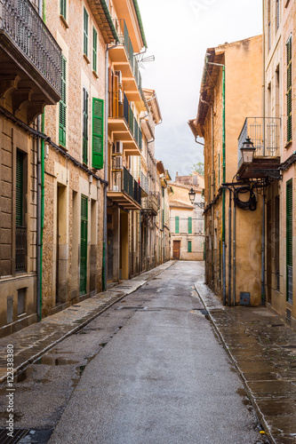 a typical village alley in majorca, soller © Bildgigant