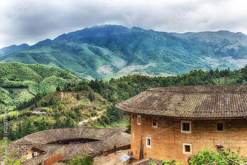 Hakka Tulou traditional Chinese housing in Fujian Province of Ch photo