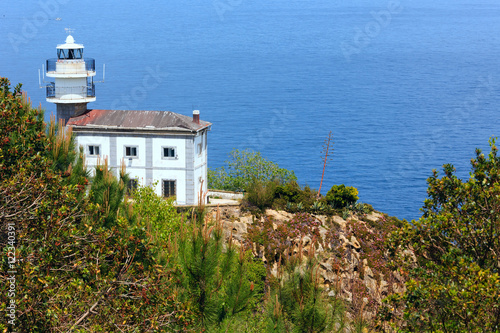 Lighthouse Getaria on Mount San Anton, Spain, Basque Country.