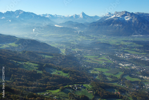 The Salzachtal and the Watzmann from the Gaisberg