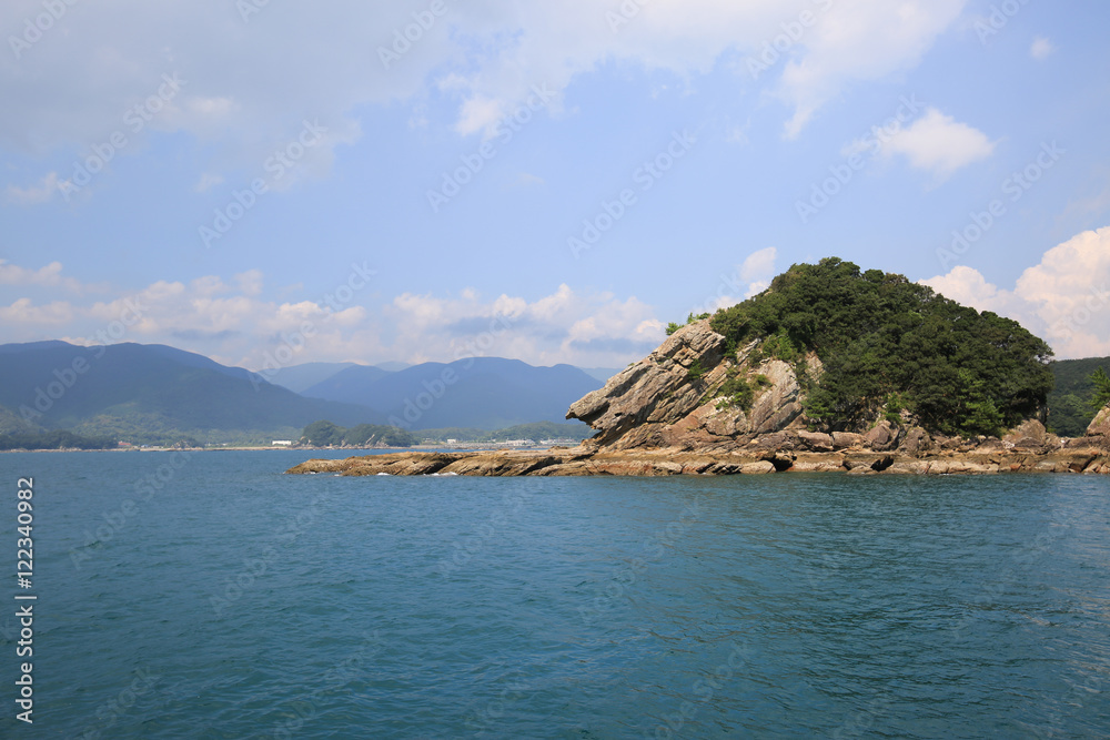 Naklejka premium 高知県土佐清水市 見残し海岸 獅子岩