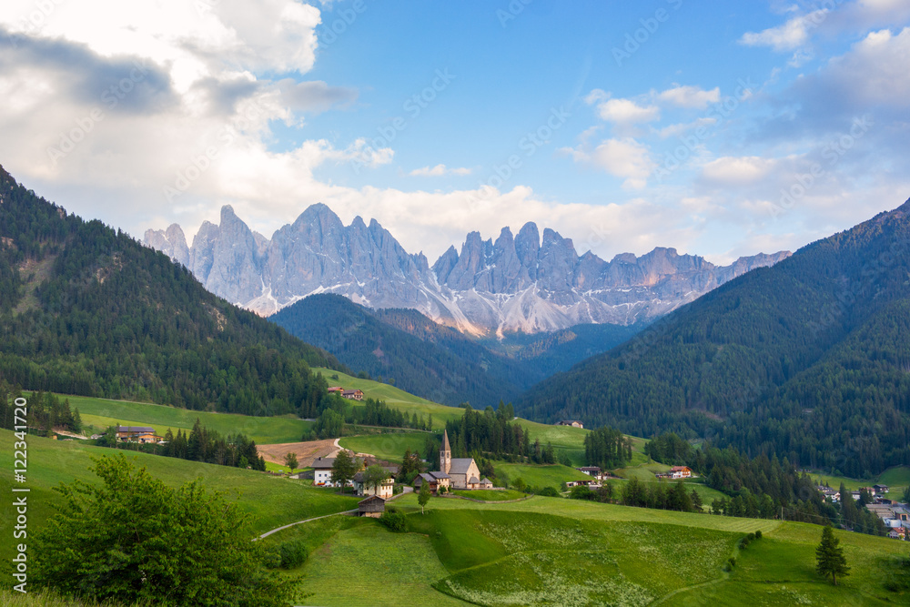 Santa Maddalena village in front of the Odle Dolomites Group