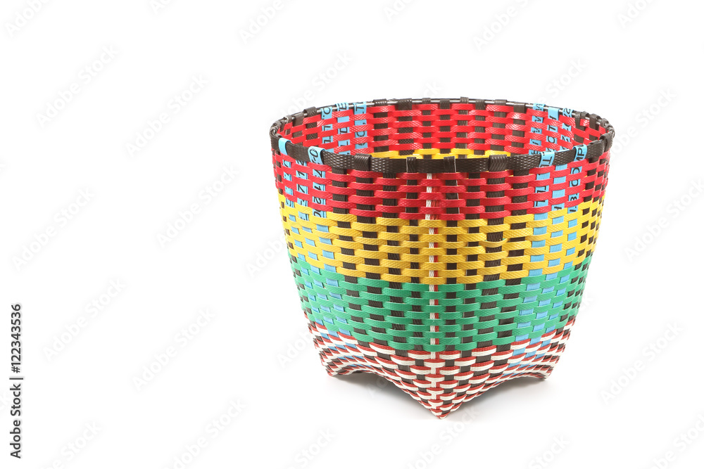 Baskets made from plastic, containers made from plastic for the
