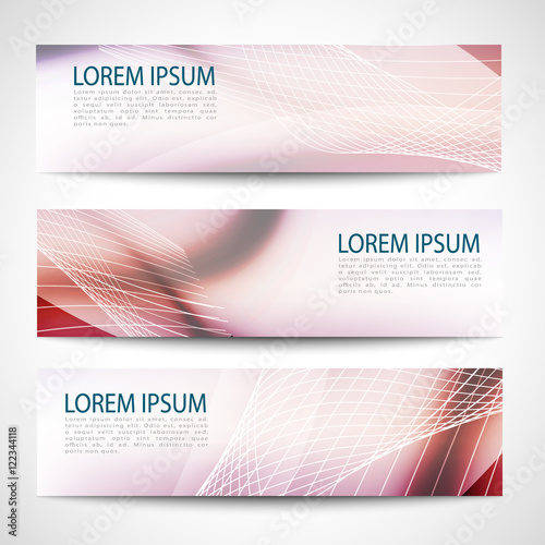 Abstract header red wave white vector design