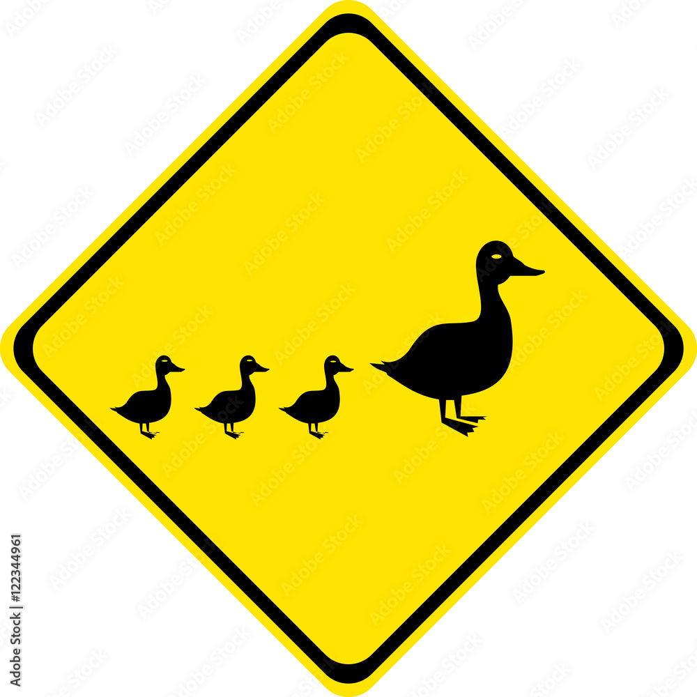 Road sign warning about the possible presence of animals on the road and in close proximity to Road sign warning about the possible presence of animals on the road and in close proximity to