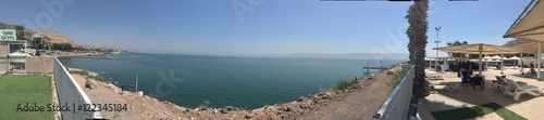 a panorama view of tiberious in israel