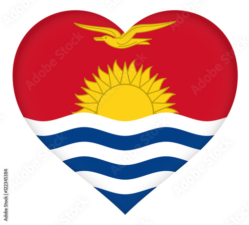 Free Download Illustration of the flag of Kiribati shaped like a heart - GFXLoad