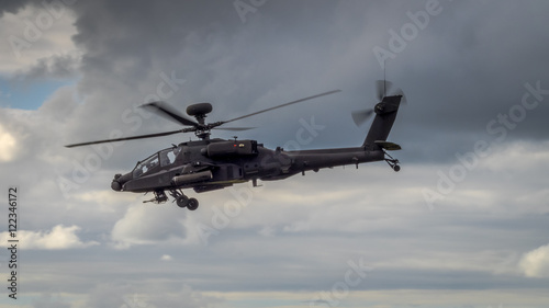 Apache helicopter in flight photo