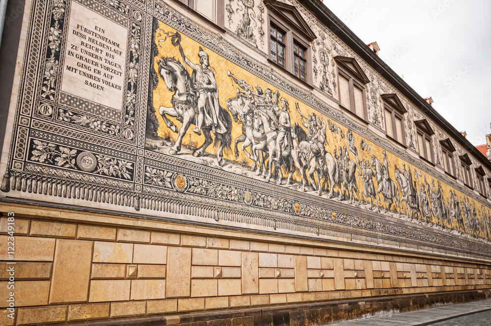  The Famous Furstenzug  (Procession of Princes) Giant Mural in Dresden, Germany