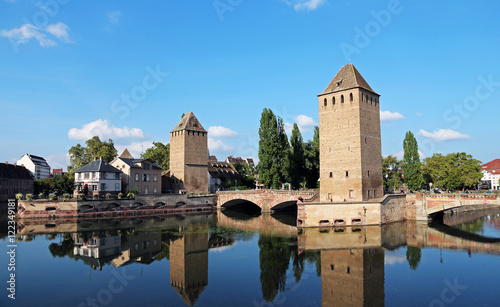 Old bridge with tower - Strasbourg - France photo