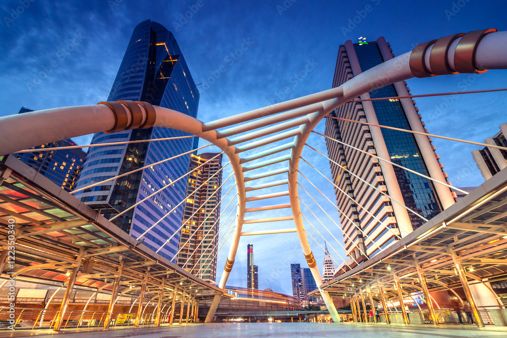 Bangkok,Thailand October 1,2016 Twilight time Bangkok Chongnonsi