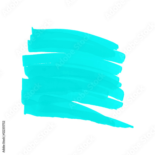 Vector turquoise stripes drawn with markers. Elements for design and background