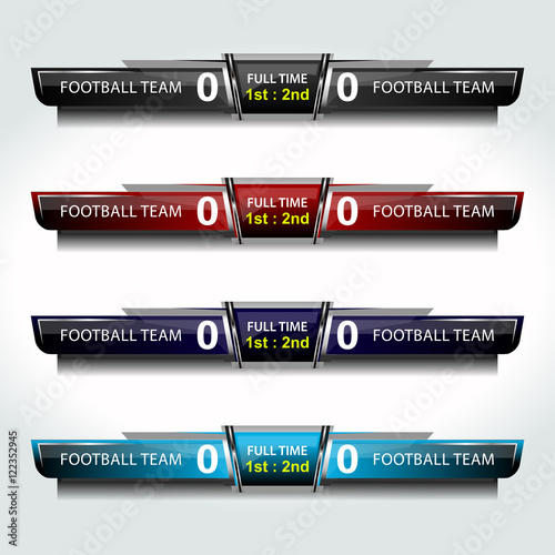 scoreboard icons sport for football and soccer, vector illustration