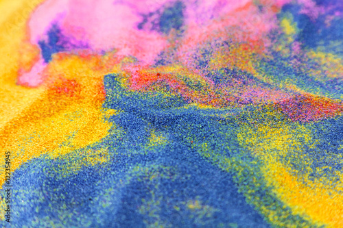 Colorful sand as the background, Multi colored sand photo