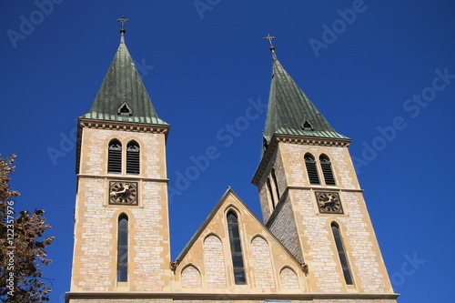 The Sacred Heart Cathedral in Sarajevo , Bosnia and Herzegovina