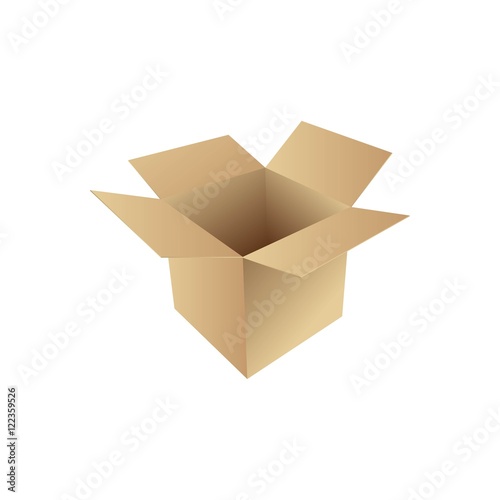 Vector icon. Open box