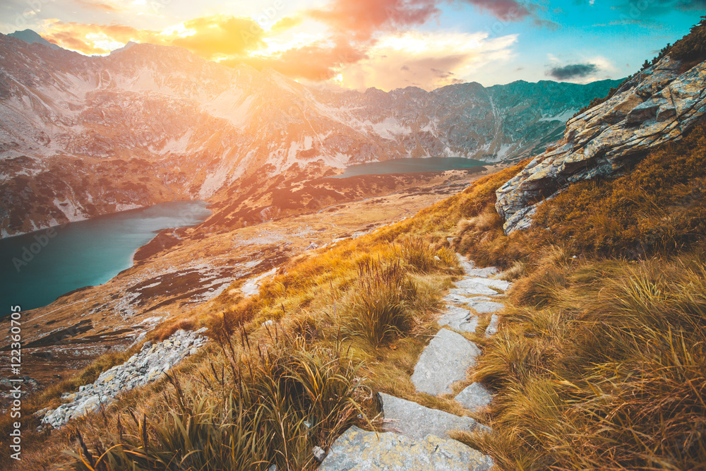 Naklejka premium A path somewhere in Tatra mountains, Poland