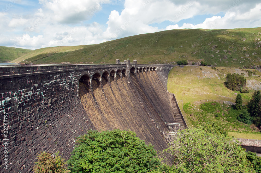 Views around the Elan valley and the Rhayader dams of Wales.