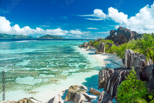 The most beautiful beach of Seychelles - Anse Source D'Argent photo